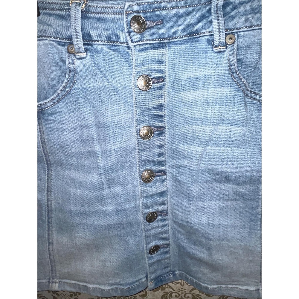 American Eagle AE Hello Kitty Women's Denim Jean Skirt Upcycled Sz.6 Cottagecore - Picture 8 of 10